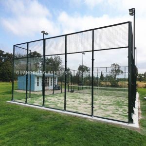 LED Lighting Padel Tennis Courts Custom 12mm Height Grass Surface