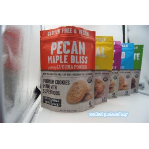 2017 new designs promotional chocolate biscuit packaging bag/10oz cheese pouch