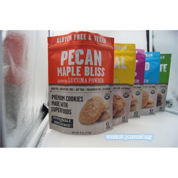 2017 new designs promotional chocolate biscuit packaging bag/10oz cheese pouch