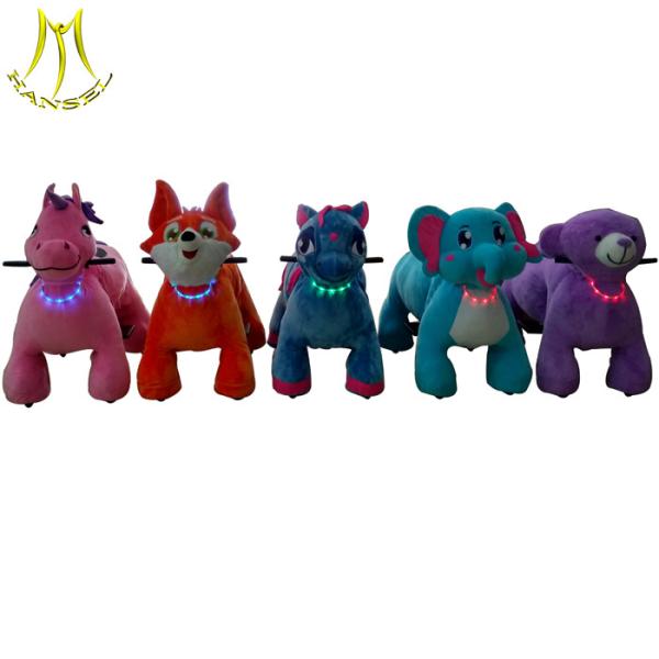 Buy Hansel  amusement battery toy car kiddy rides stuffed animal chairs for kids at wholesale prices