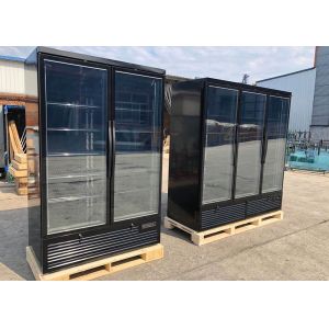 SECOP Compressor Double Glass Door Refrigerator Three Hinged Swing