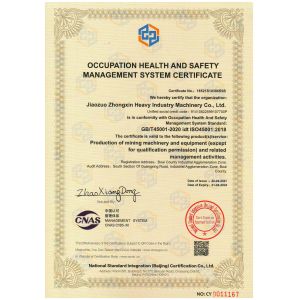 Jiaozuo Zhongxin Heavy Industrial Machinery Co.,Ltd Certifications