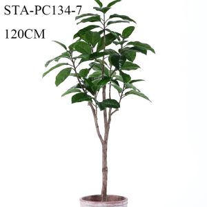 Low - Maintance Artificial Rubber Tree Evergreen Plant Modern Lifestyle