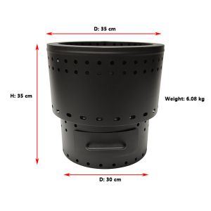 Power Coated 13.8" Folding Portable Smokeless Genie Pellet Fire Pit