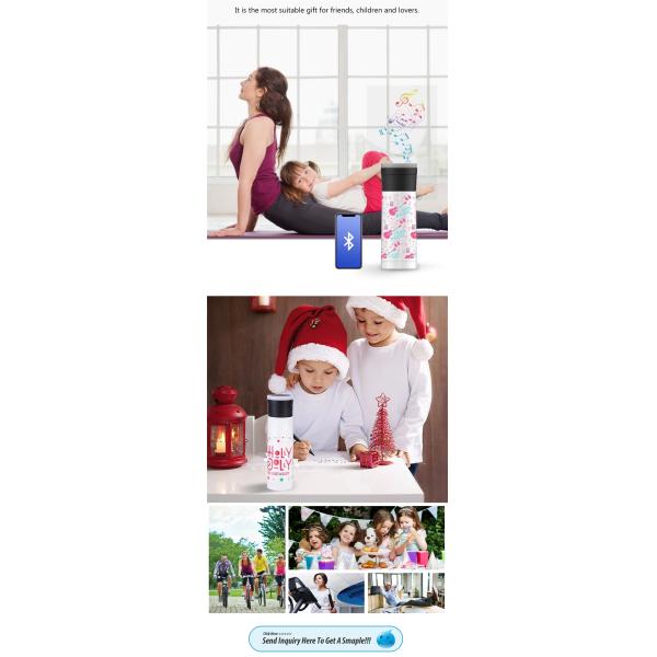 Stainless Steel Vacuum Travel Mug 0.35 L 12 Oz S/S Double Wall Tumble Speaker Led Bulb Water Proof Lamp Blanks