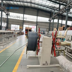 PE / PP Automatic Double Station Pipe Coiler Machine For HDPE Irrigation Pipe