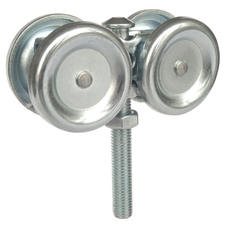 2 Inch Glass Warehouse Metal Sliding Door Rollers American Style With Bearing