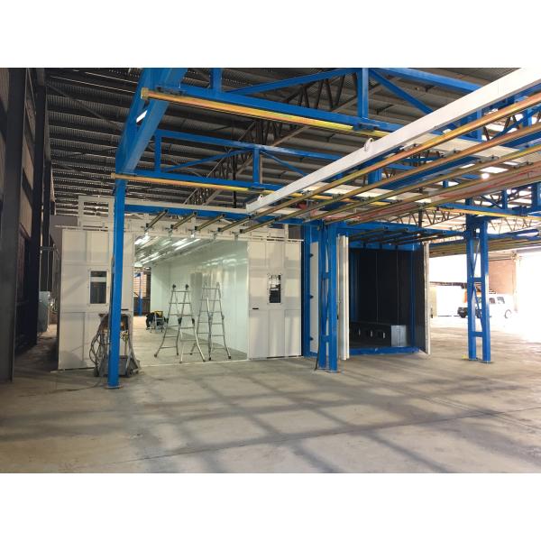 ISO 9001 Electrostatic Automated Powder Coating Line Gas Diesel Heating