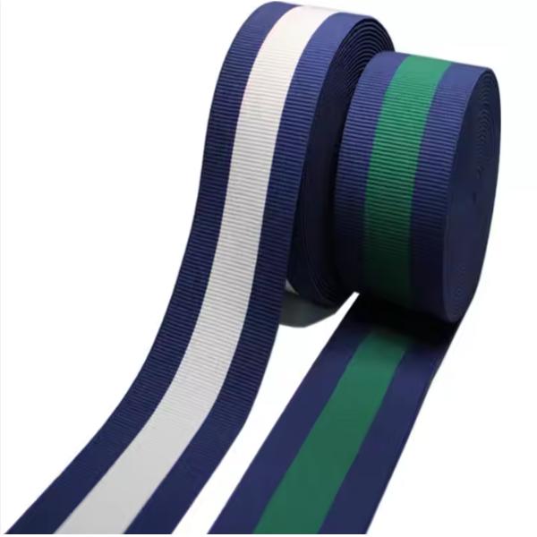 China Custom Plain Twill Stripe Or Herringbone Design Polyester Elastic Webbing For Garments Bags And Home Textile on sale China Custom Plain Twill Stripe Or Herringbone Design Polyester Elastic Webbing For Garments Bags And Home Textile on sale