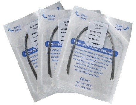 Buy Stainless Steel Wires Dental Orthondontic Instruments , Round Or Retangular at wholesale prices