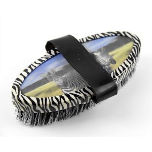 Custom Pattern Personalized Horse Brushes Plastic 10*5cm With PVC Ribbon