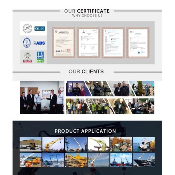 Mini 1t 4m Telescopic Boom Marine Cranes Remote Control Yacht Duty High Efficiency 3