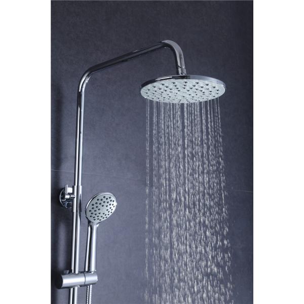 Circle Rotatable Tube Rainfall Shower Head Kit 304 Stainless Steel With Chrome Shower Accessories
