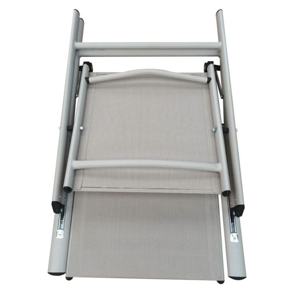 Outdoor Courtyard High Backrest Folding Reclining Chair with 7 Adjustable Positions