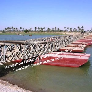 Temporary Access Portable Floating Bridge Heavy Loading Capacity For Inconvenien