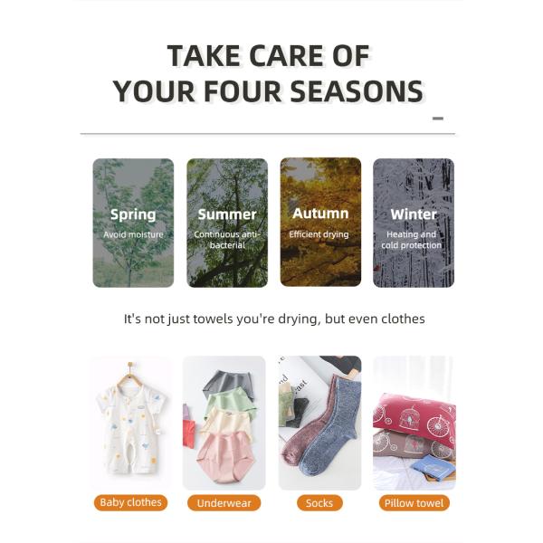 Electric Heated Space Aluminum Bathroom Towel Warmer and Drying Rack for Modern Design