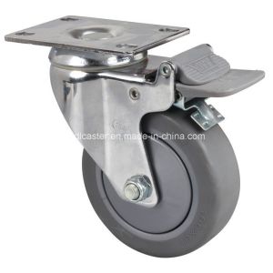 110kg Plate Brake TPE Caster for Edl Chrome 4 5724-57 and 5724-57