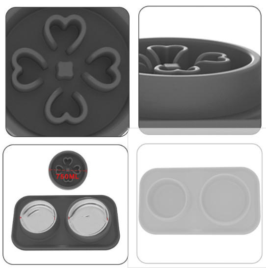 Slow Feeder Food Puzzle Dog Bowls with Lick Mat