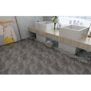 Gray Antibacterial Ceramic Rustic Tile 400x400mm Indoor Flooring