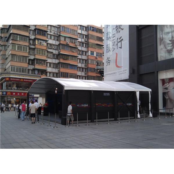 Heavy Duty Large Curved Glass Wall Clear Span Tent , Clear Span Fabric Structures