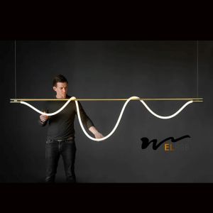 China 7000lm Restaurant Led Strip Chandelier Led Rope Chandelier 110~240V on sale