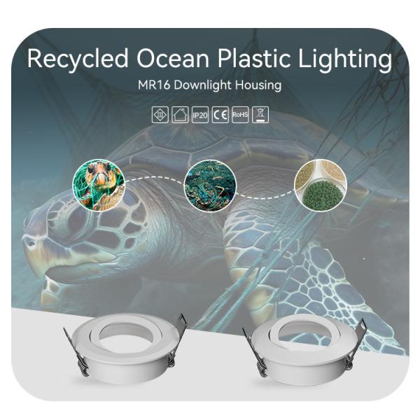 Recycled MR16 Downlight Housing Ocean Plastic Angle Adjustable Downlight Enclosure