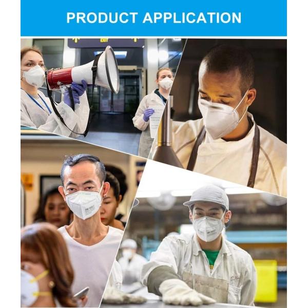 Three Dimensional Shape KN95 Disposable Protective Face For Anti Virus / Bacteria