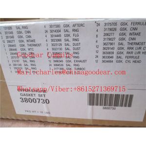 China Chongqing  K38 diesel engine upper gasket kit 3800730/4352580 on sale