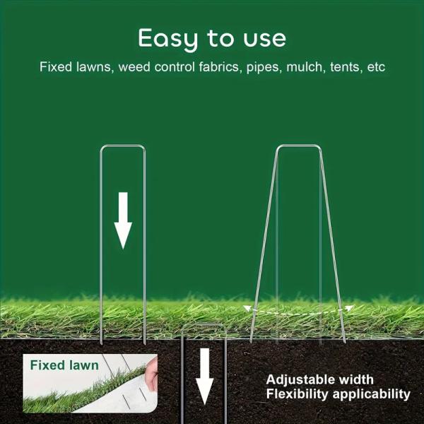 Insect Net Fixing Peg Turf Securing SOD Staples Galvanized Steel Garden Nail