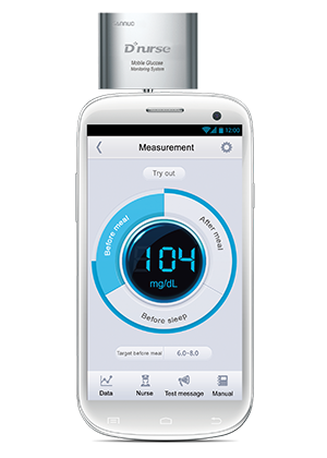 Mobile Diabetes Blood Monitoring Devices , 10s Test Time Blood Sugar Level Meter