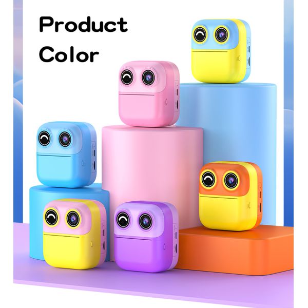 2.4inch Kid Printing Camera Lasting Portable 6 Filter Modes Colorful Print For Boys Girls