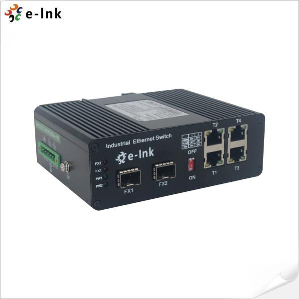 Industrial 20W 250m Fiber PoE Switch DIN Rail Wall Mounts Installation