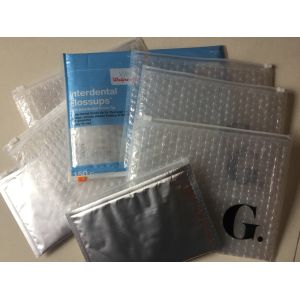 Zipper Design Bubble Package Envelope Glossy Surface With VMPET And PE Material