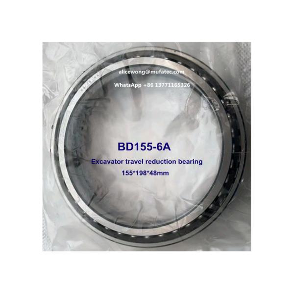 Buy BD155-6A excavator bearing double row nylon cage angular contact ball bearing 155*198*48mm at wholesale prices