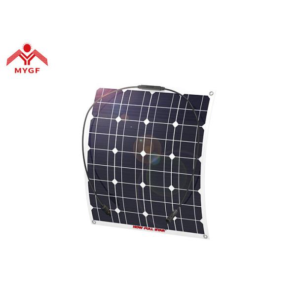 Buy Low Iron Semi Flexible Solar Panel 50 Watt Waterproof Junction Box Tempered Glass at wholesale prices