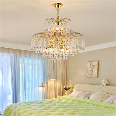 Buy Modern Golden Elegant Luxury Design Fashion Interior Crystal Chandelier at wholesale prices