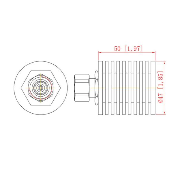 DC-6GHz 20W Dummy Load / Termination Load 4.3-10 Male