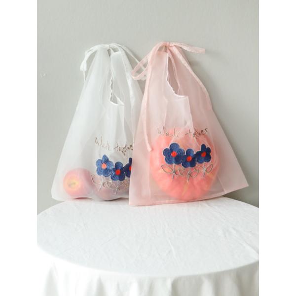 30 x 40cm Drawstring Gift Bags , INS Style White Organza Bags With Drawstring