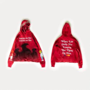 Custom Puff Printing Hoodies Flared Stacked Sweatsuits Mens Hoodie