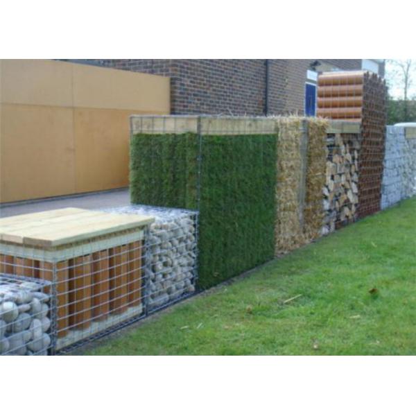 Landscape Gabion Stone Columns / Gabion Stone Cages For Garden Decoration