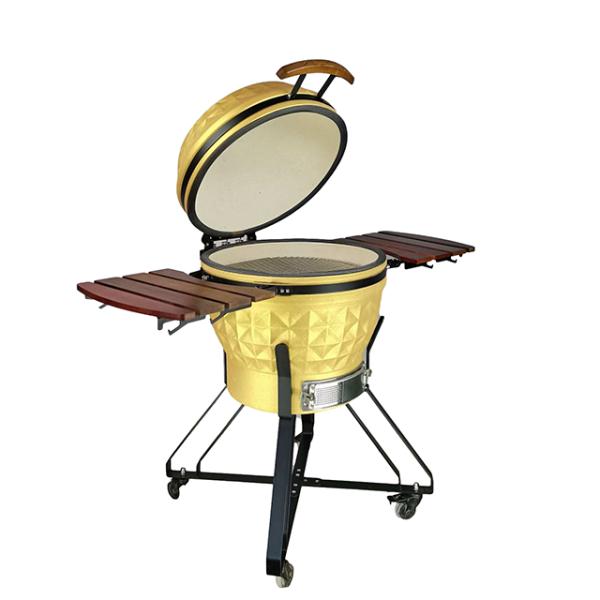 KIMSTONE 2023 New Bbq Grill Parrilla Kamado 24 with Kamado Heat Deflector Bbq Grill Grate Lifter Cooking Gripper