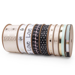 Gift wrapping ribbon polyester customized ribbons with logo