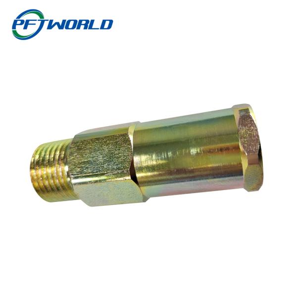 Colored Zinc Plated Threaded Joint CNC Steel Turned Parts