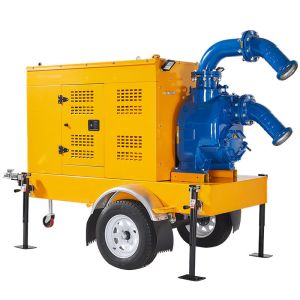 Two-Wheels Water Pump High Head 15-20m Self Priming Vortex Pump Diesel Engine