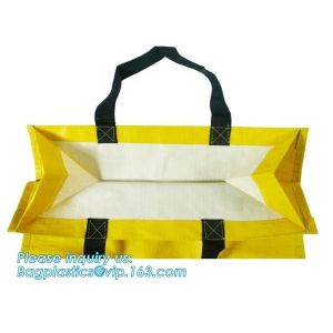 China pp woven check jumbo laundry shopping bag,Promotional logo printed cheap reusable black pp woven shopping custom b