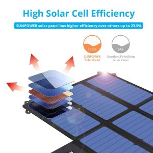 50w Portable Fold Up Solar Panels 12v Phone Solar Battery Charger CE ROHS