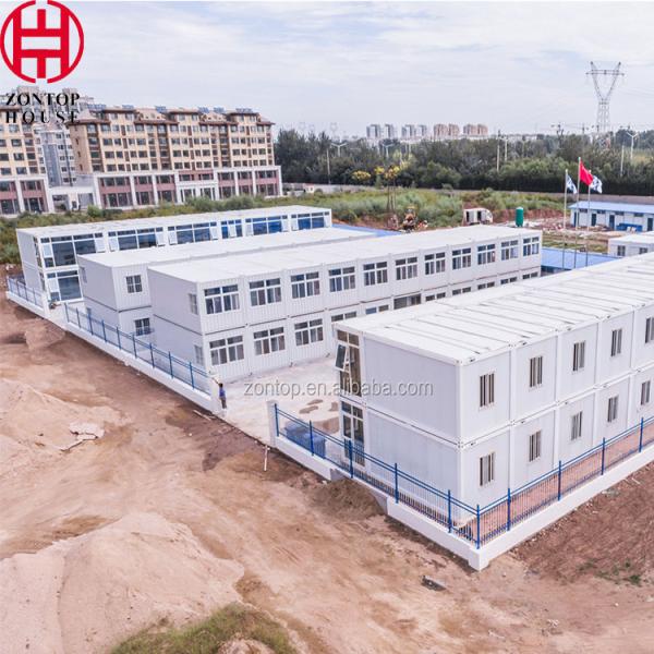 Zontop 2 Story China 4 Bedrooms Luxury Container Homes Prefabricated Modern Quick Concrete 20ft Prefab House