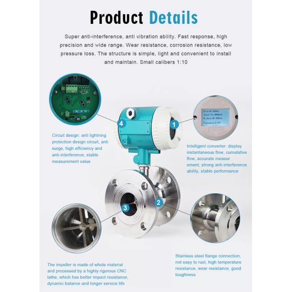 Crude Oil Flow Meter in Liter Liquid Turbine Flowmeter Supplier
