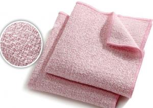 Quality 300gsm Microfiber Window Cloth Pink Microfiber Towels For Bathroom Cleaning for sale