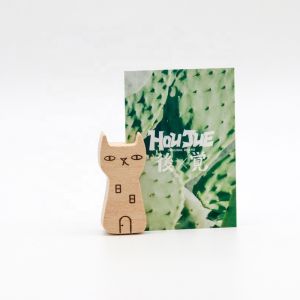 Laser Engraving Wooden Business Card Base Card Holder Animal Shape